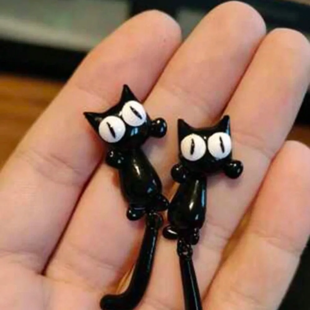 🍂 Black Cat Earrings | Felix the Cat Vibes | Kawaii Boutique Jewelry